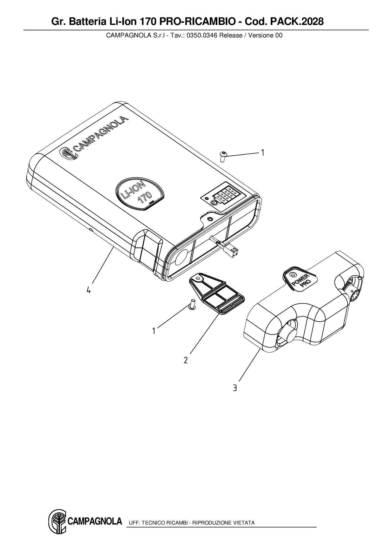 PACK.2028_Gr. Batteria Li-Ion 170 PRO-RICAMBIO